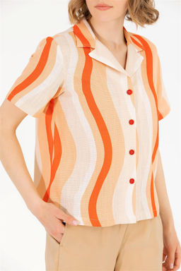 Женская красная рубашка с коротким рукавом - U.s. polo assn фото 13