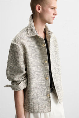 CONTRAST TEXTURED OVERSHIRT - Zara фото 7