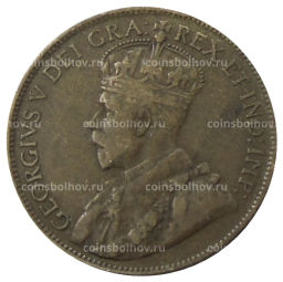 Монета 1 цент 1919 года Канада