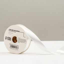 Лента для декора и подарков, белая, 2 см х 45 м - UPAK LAND фото 2