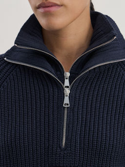 Джемпер на молнии из смесового хлопка / Zarina  фото 6