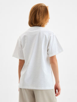 Футболка со стразами женская MIST, белая, размер M