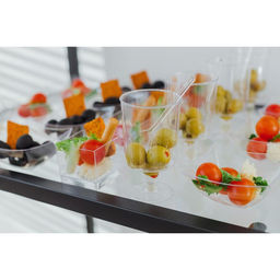 Цена за 8 шт. Ложка одноразовая для фуршета, набор 50 шт., 10 см, пластик, прозрачная