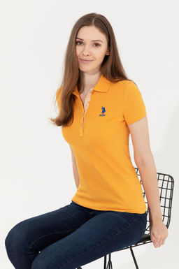 Женская желтая базовая футболка Неожиданная скидка в корзине - U.s. polo assn фото 3