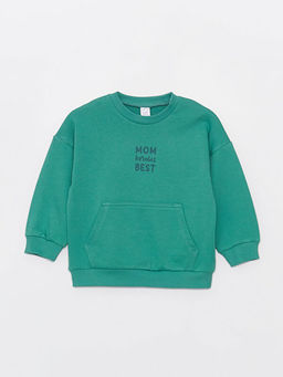 Bisiklet Yaka Uzun Kollu Bask?l? Erkek Bebek Sweatshirt ve E?ofman Alt? 2li Tak?m - Waikiki фото 2