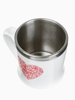 Термокружка, 350 мл, Счастье в моментах, сохраняет тепло 3 ч, белая