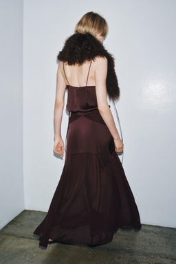 LEATHER AND SHEEPSKIN NECK PIECE - Zara фото 3