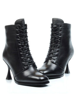 04-E29W-15A BLACK Ботильоны зимние женские (натуральная кожа, натуральный мех)