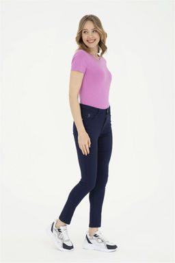 Женские темно-синие брюки из плотной ткани Неожиданная скидка в корзине - U.s. polo assn фото 3