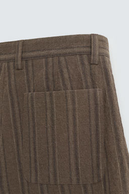 STRIPED REGULAR FIT BERMUDA SHORTS - Zara фото 10