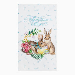 Полотенце Этель С праздником Пасхи 40х73 см, 100% хл, вафля 160 г/м2  фото 2