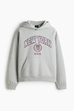Sudadera estampada con capucha Loose Fit