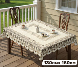 Скатерть арт. 231490/130/3, прямоугольная, размеры 130 см х 180 см, цвет кремово-золотистый - Haft фото 3