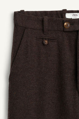 LIMITED EDITION WIDE-LEG WOOL TROUSERS WITH CHAIN - Zara фото 9