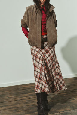 CHECKED MIDI SKIRT - Zara фото 2