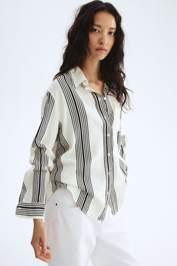 Camisa en mezcla de lino - H&m фото 4