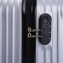 Чемодан малый 20, отдел на молнии, кодовый замок, цвет серый - Simaland фото 7