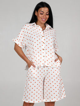 578 ПИЖАМА (ШОРТЫ) (Сердечки)