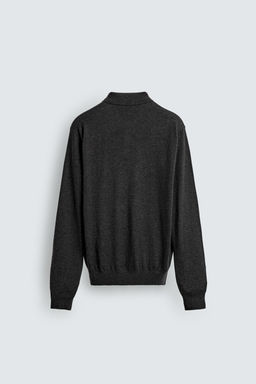 WOOL/SILK KNIT POLO SHIRT - Zara фото 7