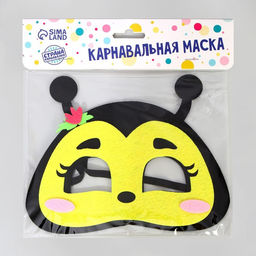 Маска карнавальная Пчёлка, фетр - Страна карнавалия фото 4
