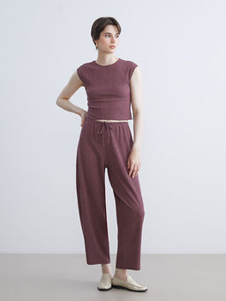 Beli Lastikli Dokulu Kad?n Pantolon