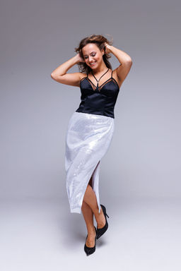 Юбка AURA 5040-164 серебро  фото 4