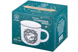 Кружка 400 мл 13*9,5*8,8 см Созвездие змеи белая, NEW BONE CHINA - Elan gallery фото 7