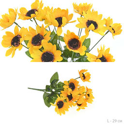 Цветок искусственный Подсолнух букет 29 см / WH-1 /уп 2/400/1200/