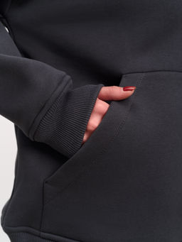 Толстовка женская с капюшоном "Вasic" темно-серый