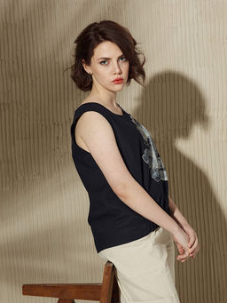 Блуза с принтом Vals 70% лен, 30% хлопок  фото 3