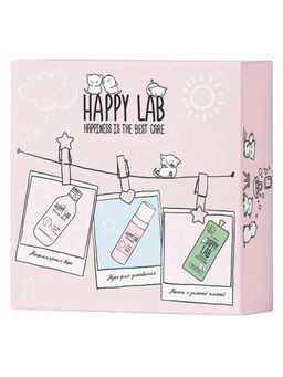 Happy Lab Набор средств для ухода за кожей лица Clean Face: Мицеллярная вода, мусс для умывания, очищающая маска, 300 мл, 150 мл, 20 мл