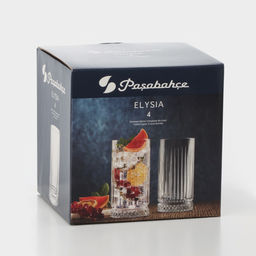 Набор стаканов Paşabahçe Elysia, 450 мл, 4 шт., стекло, прозрачный