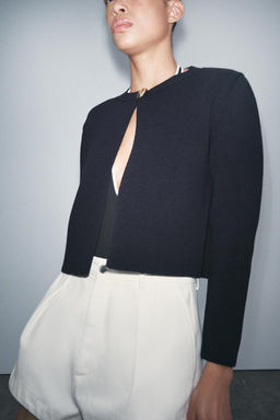 KNIT CARDIGAN WITH GOLDEN BUTTONS
