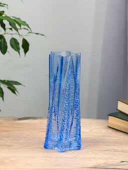 Ваза Флоранс, 25?11?9 см, стекло, голубая