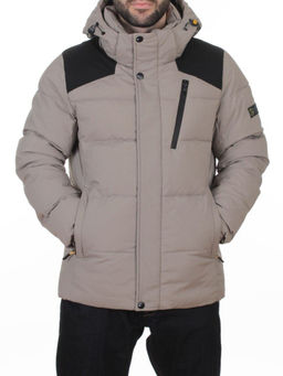 D6263 GRAY/BEIGE Куртка мужская зимняя (200 гр. холлофайбер)