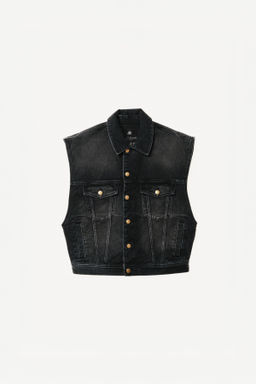 CHALECO DENIM BOXY FIT WILLY CHAVARRIA X ZARA / Negro