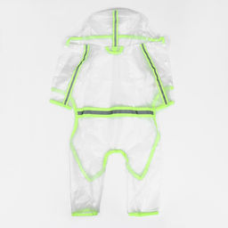 Дождевик-комбинезон для собак, р-р 2XL (ДС 42, ОГ 57 см, вес 16-20 кг), прозрачный-жёлтый - Simaland фото 3