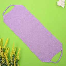 Цена за 2шт. Мочалка скрабирующая японская "Premium - Monako", цвет сиреневый, 19*45 (растяг. до 90см)