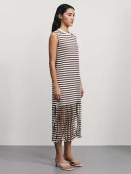 Платье в полоску с бахромой / Zarina  фото 4