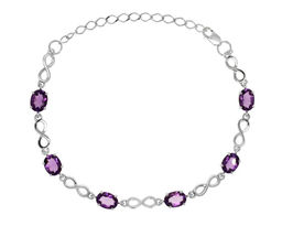 Браслет из серебра аметист, Ю-41005р