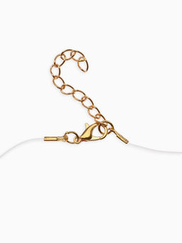 Гарнитур 2 предмета: кулон, серьги На леске классика, цвет белый в золоте, 30 см