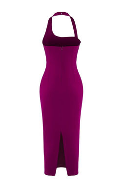 TRENDYOLMILLA Siyah Vucuda Oturan Parlak Tasl? Dokuma Elbise TPRSS25EL00019  фото 12