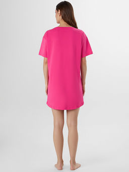 Сорочка ночная женская розовая с принтом - Mark formelle фото 2