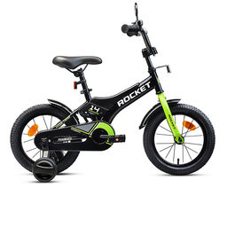 Велосипед 14" Rocket Phoenix, цвет черно/зеленый