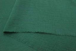 Муслин двухслойный с эффектом жатости цв.Зеленый мох, СОРТ2, ш.1.35м, хл-100%, 110гр/м.кв - Купава фото 3