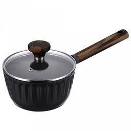 Ковш с антипригарным покрытием Fiamma 1,4л, д16см, h14см, s1,6мм, дно s4,5мм, литой алюминий, стеклянная крышка, пароотвод, бакелитовая ручка с покрытием soft-touch 18,5см, капсульное дно, Regent (Китай) Подходит для всех видов плит, включая ин