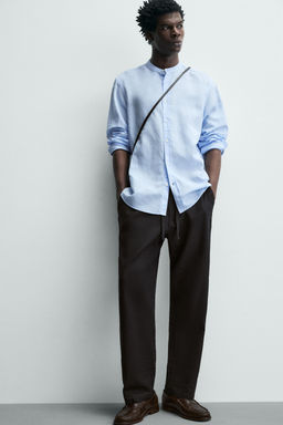 PANTAL?N RELAXED FIT ALGOD?N - LINO / Negro - Zara фото 5