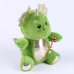 Цена за 2 шт. Мягкая игрушка на новый год Дракоша с леденцом - Milo toys фото 5