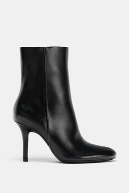 LEATHER HIGH-HEEL ANKLE BOOTS - Zara фото 3