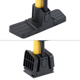 Насос напольный с манометром COMIRON VIVID, стальной цилиндр, складные ножки, съемная ручка, Presta-Schrader, 8,3 бар, вес 830гр. /уп 20 - Галеонтрейд фото 4